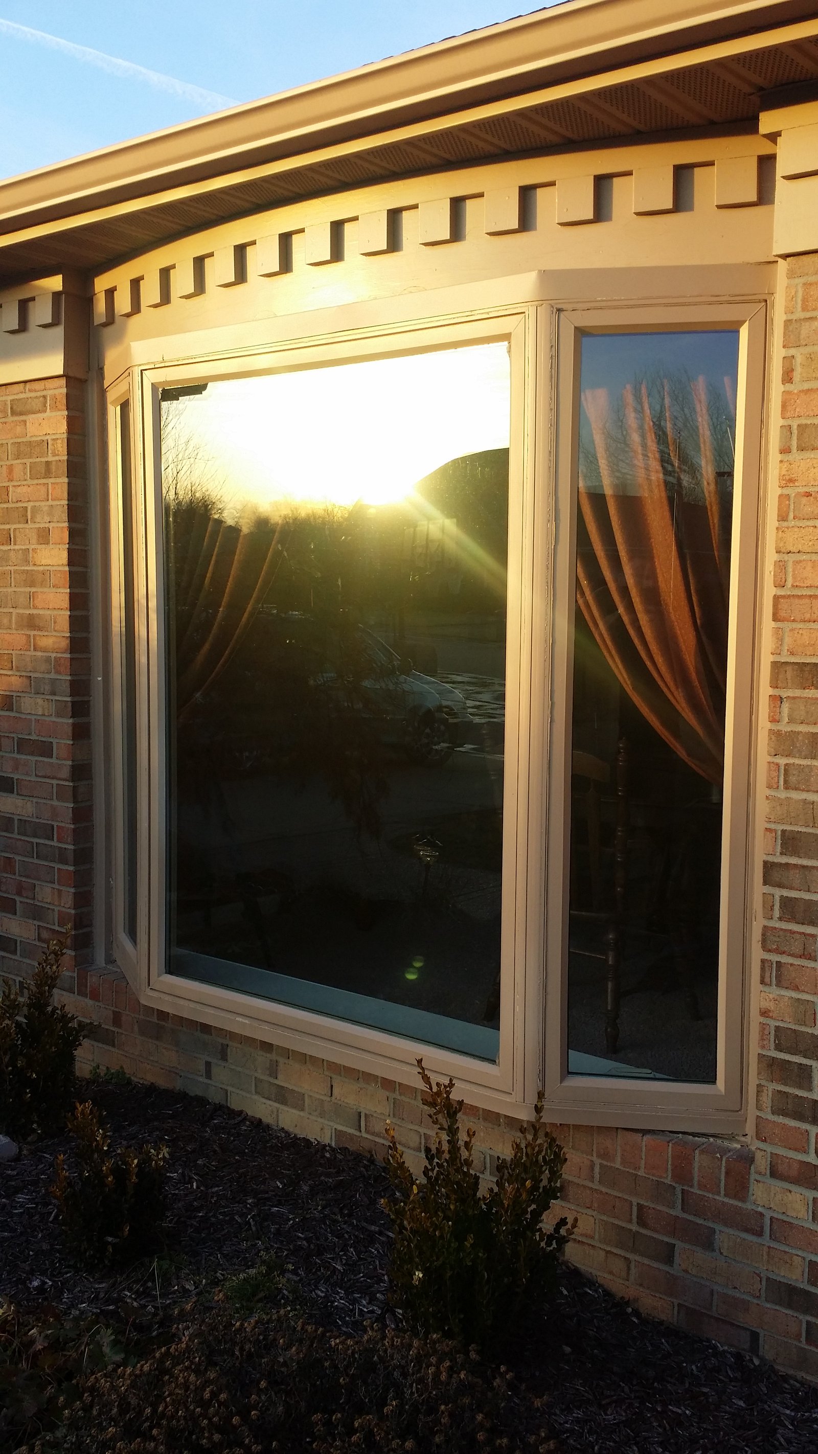 Window overlooking patio